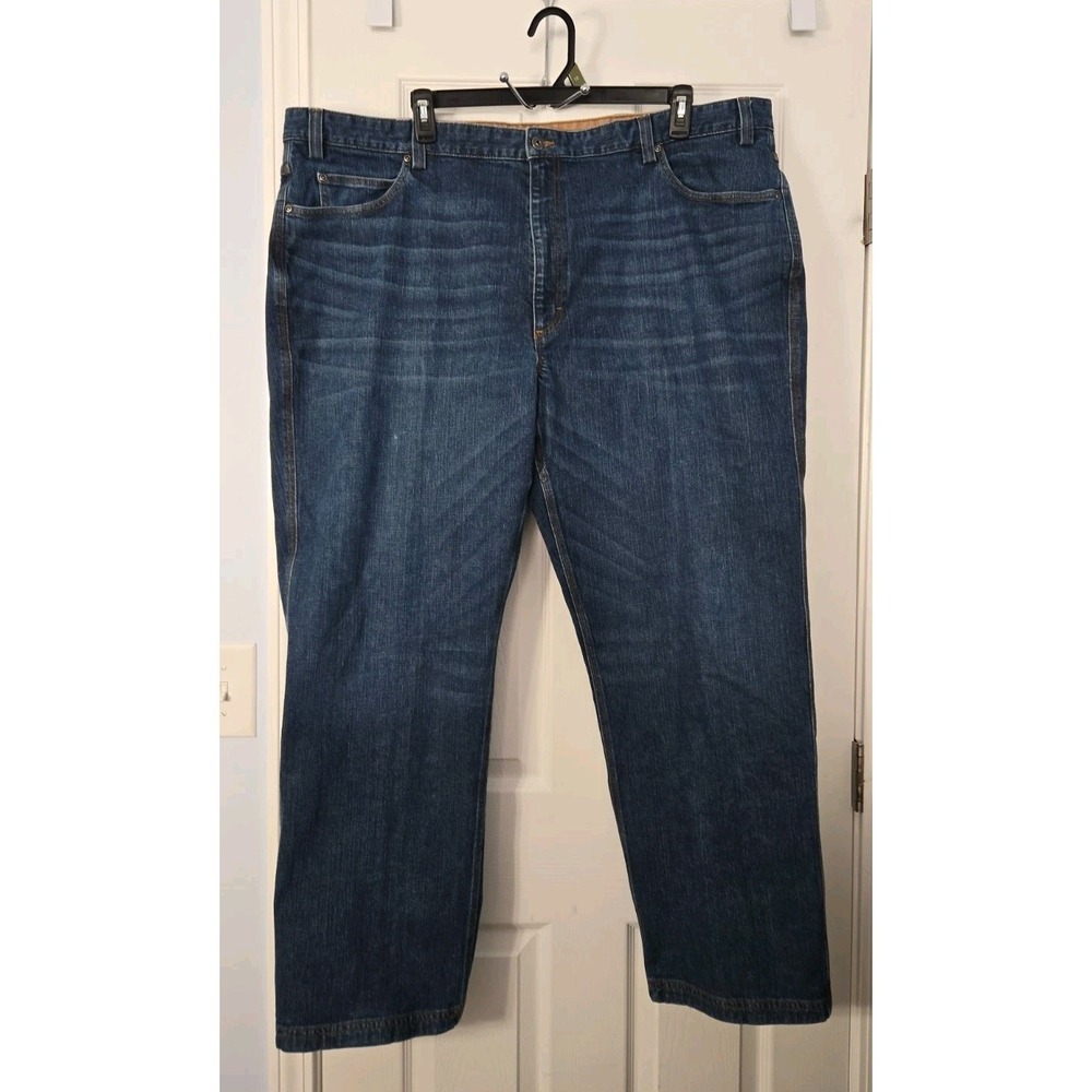 DULUTH 48x32 Men's Relaxed Fit Ballroom Double Flex Carpenter Jeans Indigo Blue